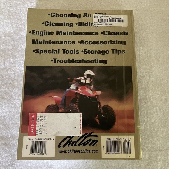ATV Handbook Haynes Repair Manuals Paperback By Chilton 1999 Christopher Bishop - Picture 5 of 15